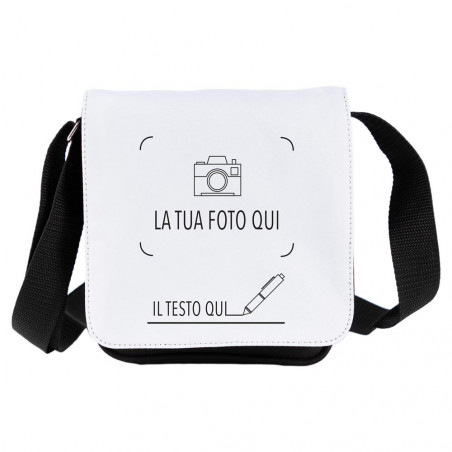 Nero besace personalizzabile con stampa foto Nero besace personalizzabile con stampa foto