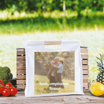 Borsa shopping personalizzata con foto