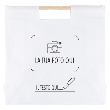 Borsa shopping personalizzabile con foto Borsa shopping personalizzabile con foto