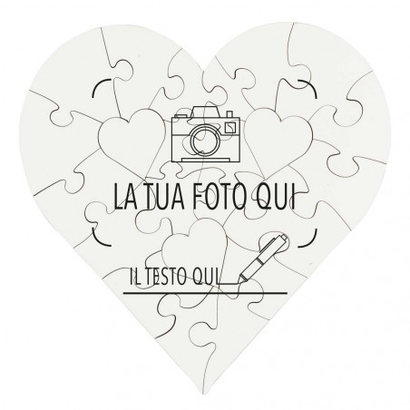 Puzzle cuore di legno Puzzle cuore di legno