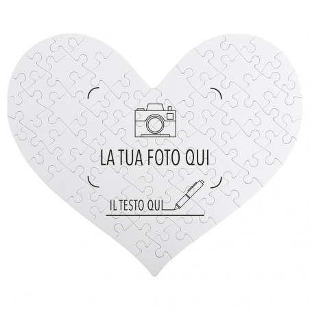 Puzzle cuore personalizzato
