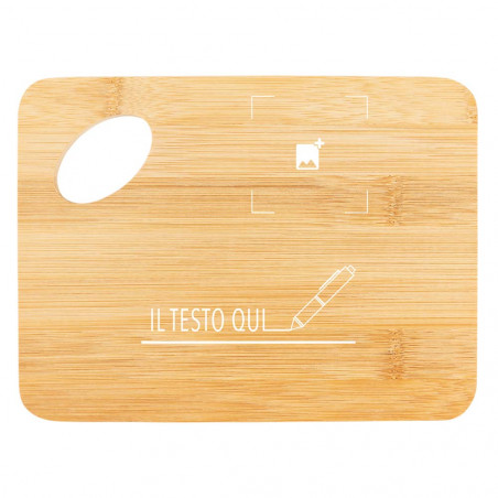 Piccola tavola da cucina con testo inciso Piccola tavola da cucina con testo inciso