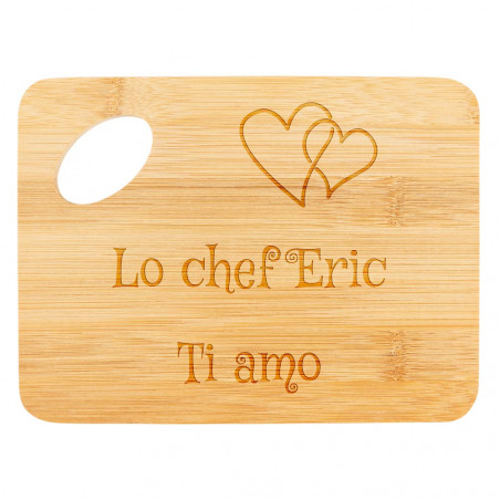 Piccola tavola in bambù personalizzabile Piccola tavola in bambù personalizzabile