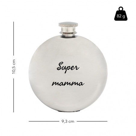 Flacone in acciaio inciso tondo Flacone in acciaio inciso tondo