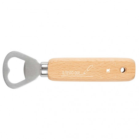 Decapsulatore in legno e metallo con personalizzazione