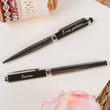 Set di 2 penne Lusso personalizzabili | Incisione del testo