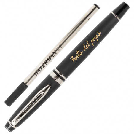 Waterman Expert Penna a rullo nero con carica