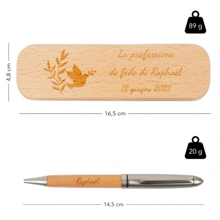 Dimensione scatola personalizzata penna in legno Dimensione scatola personalizzata penna in legno