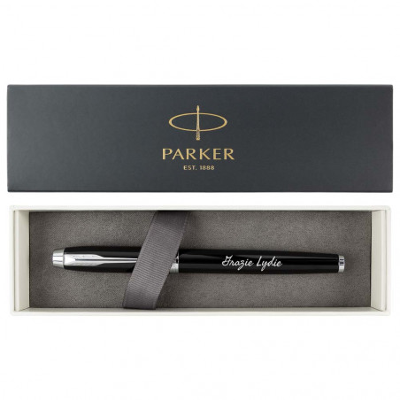 Penna a rulli incisi nera Parker IM Penna a rulli incisi nera Parker IM