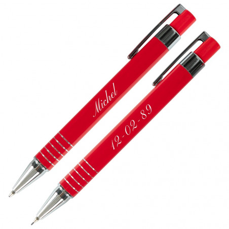 Porta mine e penna a sfera rossa Porta mine e penna a sfera rossa