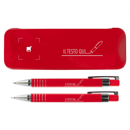 penna a sfera duo e porta mine inciso penna a sfera duo e porta mine inciso