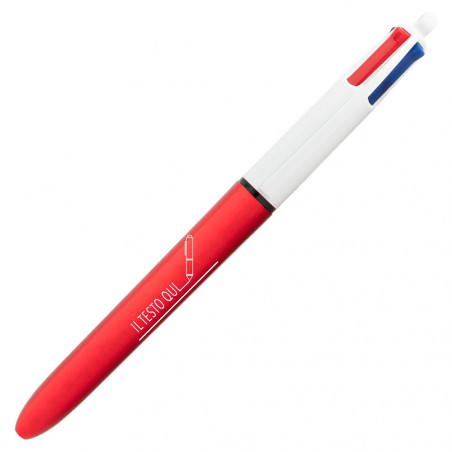 Penna Bic rossa con personalizzazione del testo Penna Bic rossa con personalizzazione del testo