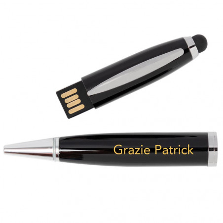 Penna USB incisa nera Penna USB incisa nera