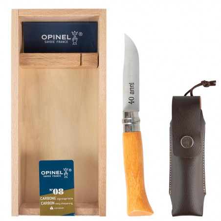 Scatola porta coltelli Opinel con incisione testo Scatola porta coltelli Opinel con incisione testo