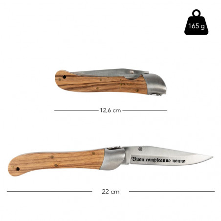 Coltello taglia fuori legno inciso Coltello taglia fuori legno inciso