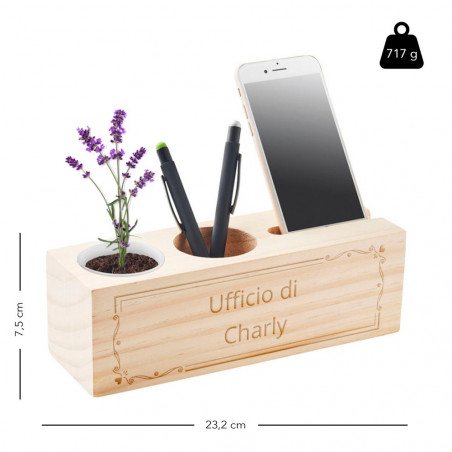 Organizzatore di dimensioni di scrivania di legno arabesque Organizzatore di dimensioni di scrivania di legno arabesque