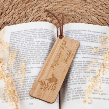 Segnalibro in legno inciso comunione personalizzato |Incisione del testo