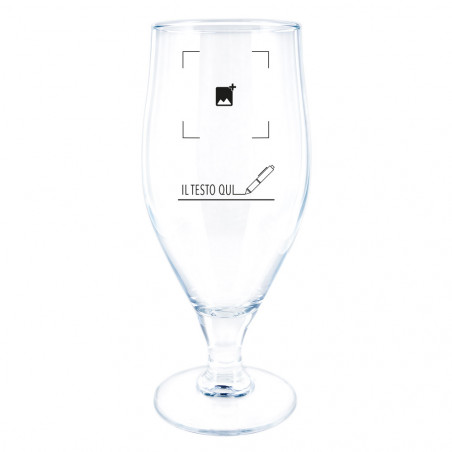 Vetro di birra inciso testo Vetro di birra inciso testo