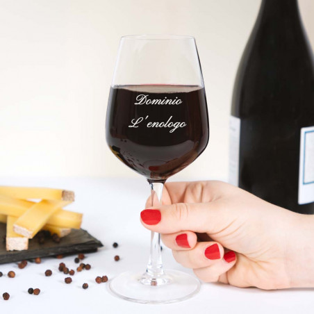 Vetro di vino inciso
