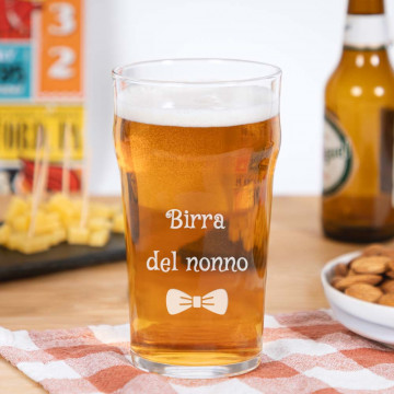 Bicchiere da birra personalizzabile - Bicchiere da birra Nonic inciso