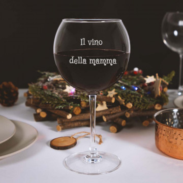 Grande bicchiere di vino personalizzato