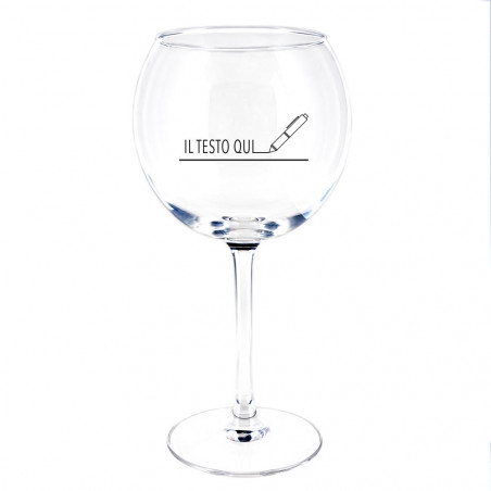 Incisione del testo del pallone di vetro del piede Incisione del testo del pallone di vetro del piede