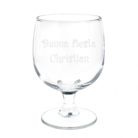 Vetro cognac con incisione del testo Vetro cognac con incisione del testo