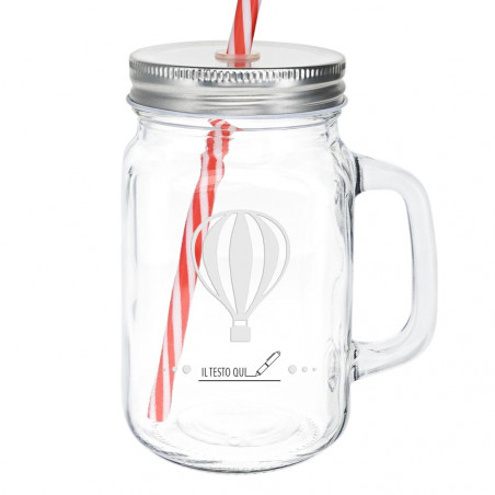 Mason vaso Montgolfière incisione testo Mason vaso Montgolfière incisione testo