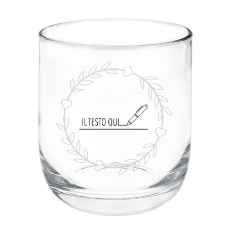 Vetro di ruggine con telaio rotondo cuore Vetro di ruggine con telaio rotondo cuore