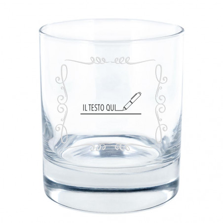 Whisky vetro arabesque testo incisione Whisky vetro arabesque testo incisione