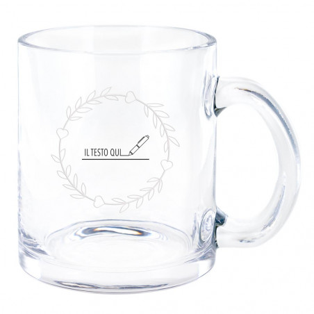 Tazza da tè in vetro con incise le tue iniziali Tazza da tè in vetro con incise le tue iniziali