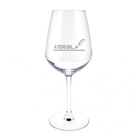 Vetro di vino bianco inciso Vetro di vino bianco inciso