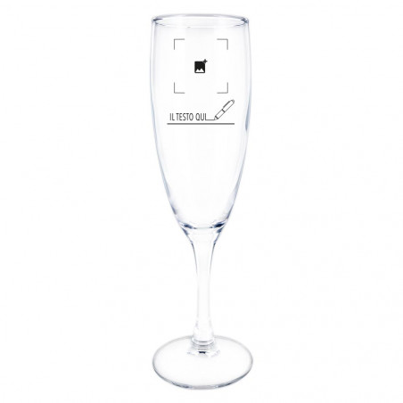 Flauto champagne unico inciso Flauto champagne unico inciso