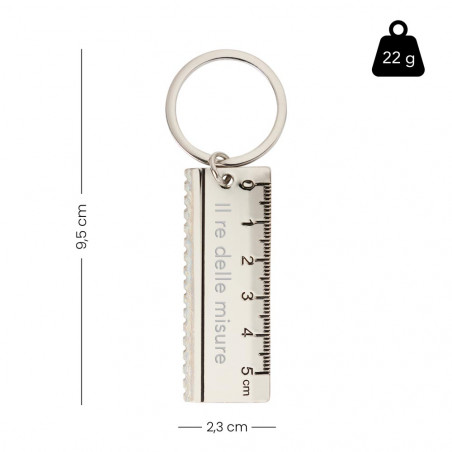 Portachiavi dimensione righello metallico Portachiavi dimensione righello metallico