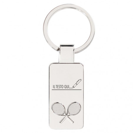 Portachiavi da tennis inciso