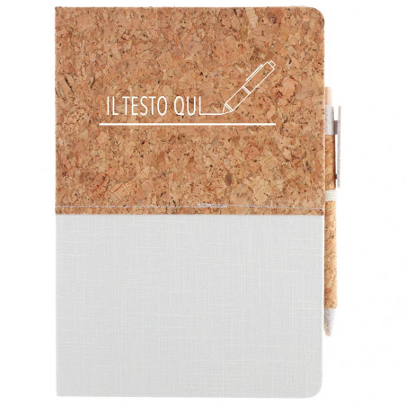 Blocco note e penna in sughero Blocco note e penna in sughero