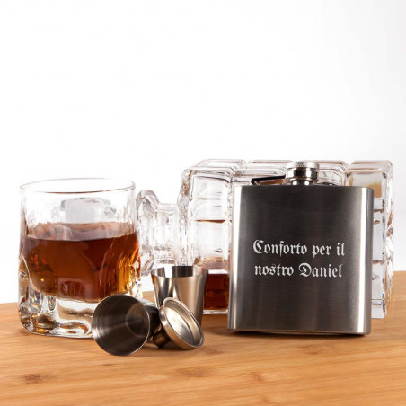 Flask box inciso con testo a scelta Flask box inciso con testo a scelta