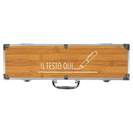 Scatola di legno barbecue incisione Scatola di legno barbecue incisione