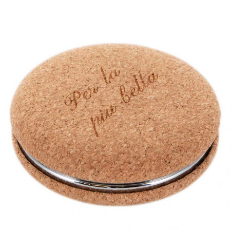 Doppio specchi tasca sughero inciso