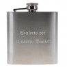 Flask argento personalizzato inciso