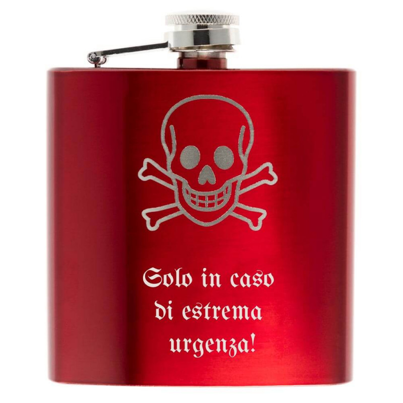 Flacone in acciaio rosso