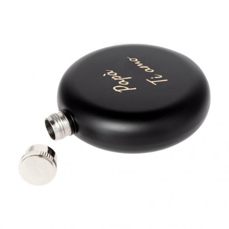 Incisione personalizzata su flaschetta rotonda Incisione personalizzata su flaschetta rotonda