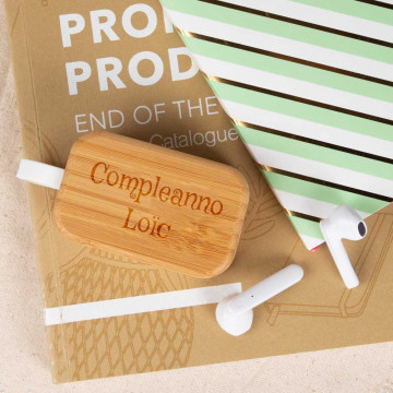 Cuffie wireless con custodia incisa