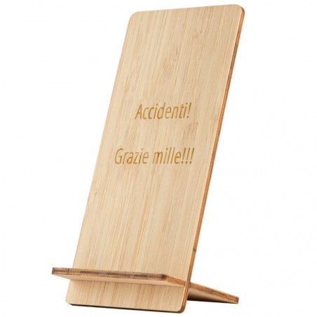 Porta smartphone in legno inciso Porta smartphone in legno inciso