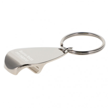 Portachiavi personalizzato decapsulatore testo incisione Portachiavi personalizzato decapsulatore testo incisione