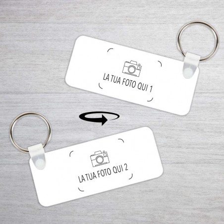 Portachiavi personalizzabile a doppio lato Portachiavi personalizzabile a doppio lato