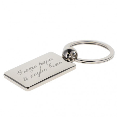 Portachiavi rettangolare inciso Portachiavi rettangolare inciso