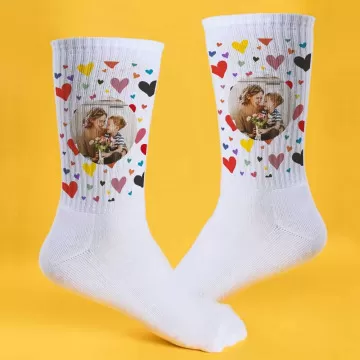 Calzini personalizzati con cuore colorato