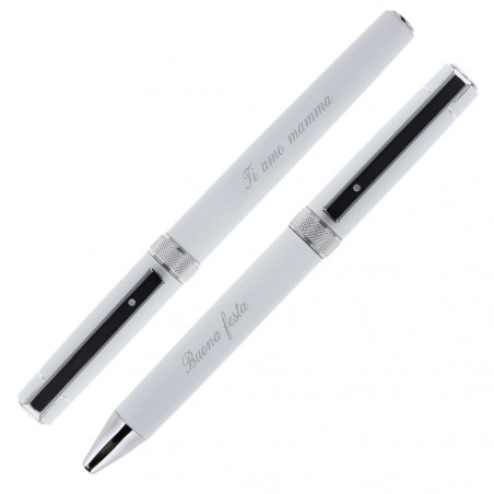 Set 2 penne bianche personalizzate