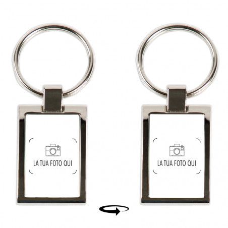 Portachiavi rettangolare e metallo personalizzabile